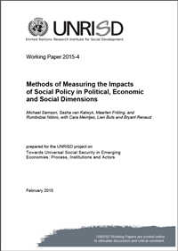 Methods of Measuring the Impacts of Social Policy in Political, Economic and Social Dimensions